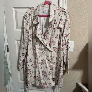 Torrid floral trench coat
